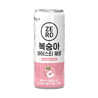 한국<b>맥널티</b> 복숭아 아이스티 제로 240ml