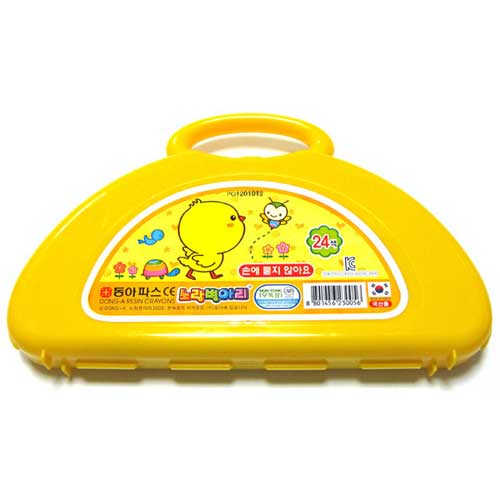 동아 노랑병아리 손에 묻지 않는 크레용 (24색)_이미지
