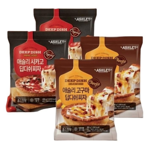 딥디쉬 피자 4판 세트(시카고2+고구마 2)