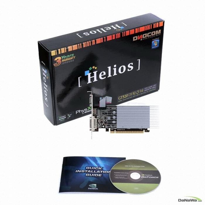디앤디컴 HELIOS 지포스 GT520 D3 512MB QT 무소음_이미지