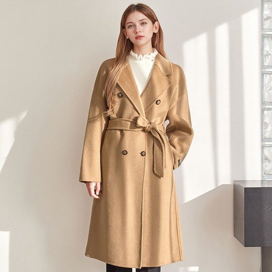 모리스커밍홈 베이직 핸드메이드 벨티드 울 코트 M2410CT011D_이미지