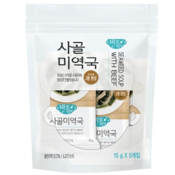 동림푸드 바로먹쿡 사골<b>미역국</b> 75g
