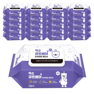광진산업 엑소 큐트베어 프리미엄 물티슈 캡형 100매