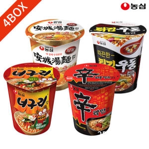 컵라면 작은컵 x 6개 4종 4박스 묶음 각각 1박스