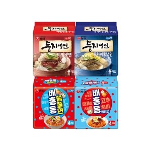 농심 배홍동 비빔면 4입 + 배홍동 쫄쫄면 4입 + <b>둥지</b><b>냉면</b> 4입