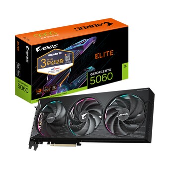 GIGABYTE <b>AORUS</b> 지포스 RTX 5060 ELITE D7 8GB 피씨디렉트