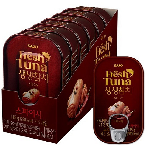 사조대림 생생참치 스파이시 115g (12개)_이미지