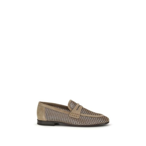 라프리마 여성 로퍼 스웨이드 스니커즈 위드 루렉스 이펙트 MZDVC3182 C2767 CHESTNUT /12