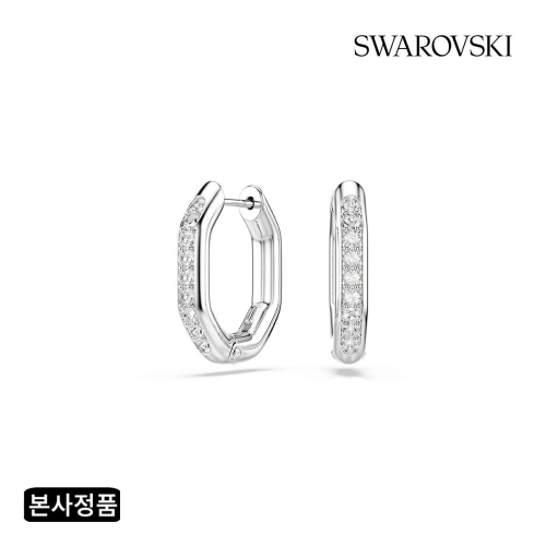 스와로브스키  Dextera 로듐 후프 귀걸이 5724585