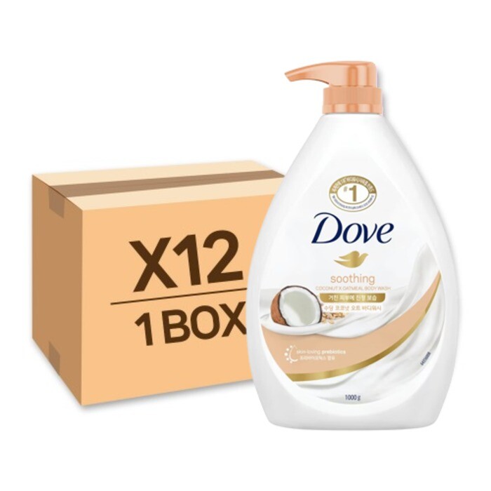도브 수딩 코코넛 오트 바디워시 1000ml (12개)_이미지