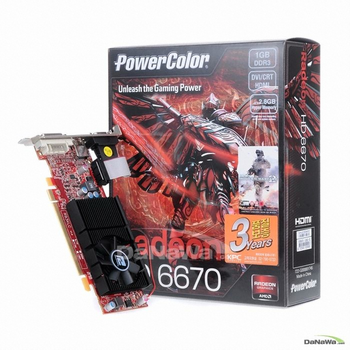 PowerColor �󵥿� HD 6670 D3 1GB LP KPC