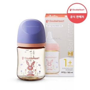 더블하트 모유실감 3세대 PPSU 놀러올래빗 160ml (젖병 1개 + 젖꼭지 1개)_이미지
