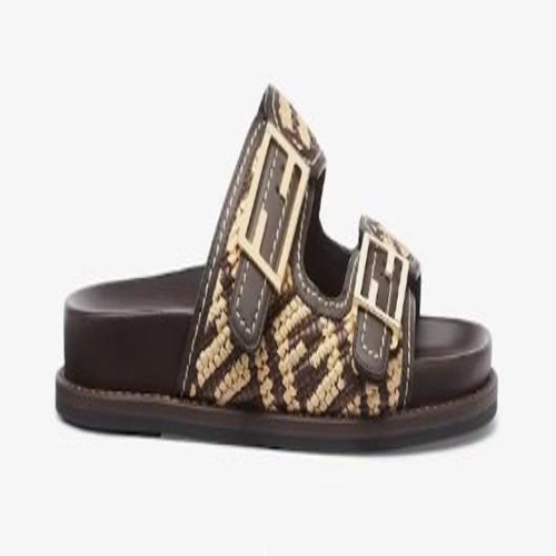 펜디 8X8326ABN5F1P9J 슬라이드 라피아 FUSSBETT B0031217967_이미지