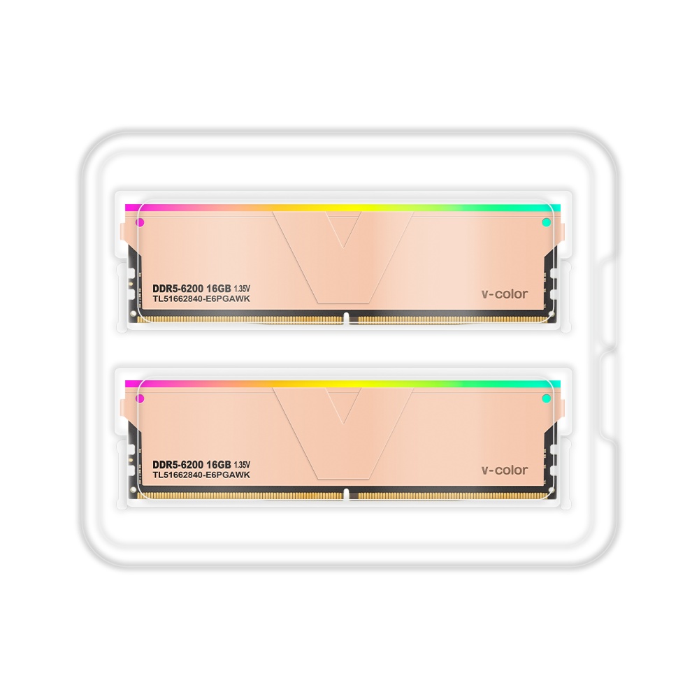 V-Color Manta DDR5-6200 CL40 RGB 골든아미스 패키지 (32GB(16Gx2))_이미지