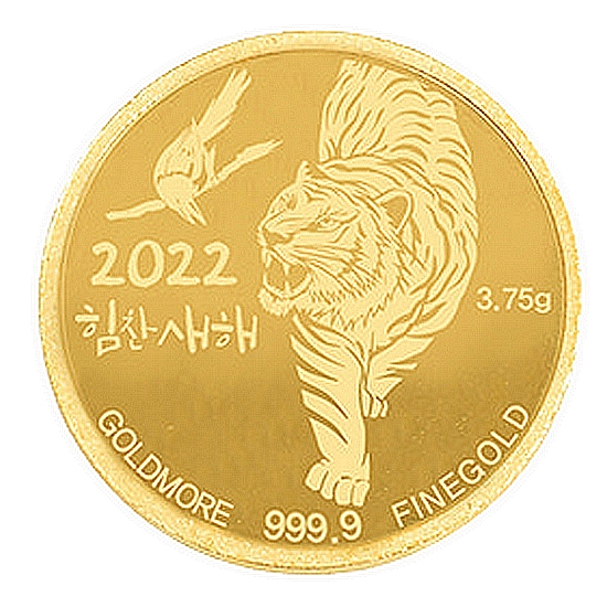 골드모아 2022 새해 호랑이 골드바 코인 37.5g