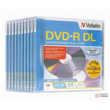버바팀 DVD-R 8.5GB 4x 쥬얼 10장