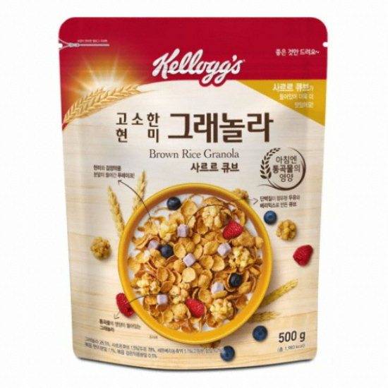 켈로그 고소한 현미 그래놀라 500g (4개)_이미지