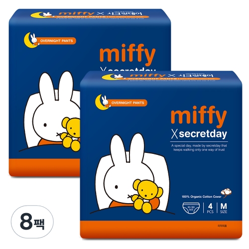 시크릿데이 미피 입는 오버나이트 중형 4개 (8팩(32개))_이미지