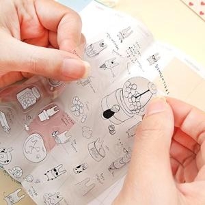 심심토끼 투명스티커 4set