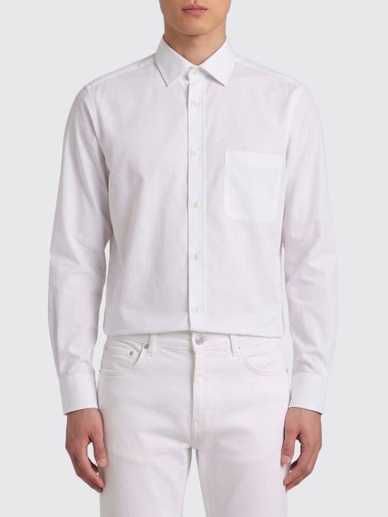 메종마르지엘라 Foiled 코튼 포플린 셔츠 S50DT0073S43001 102 White_이미지