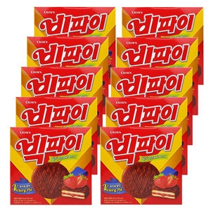 크라운제과 빅파이 딸기 324g (10개)