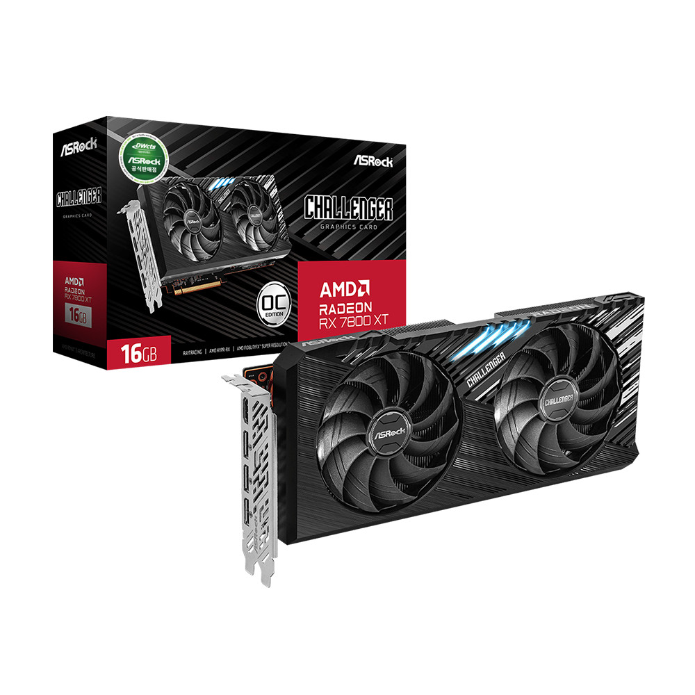 ASRock �󵥿� RX 7800 XT CHALLENGER OC D6 16GB �����Ƽ����