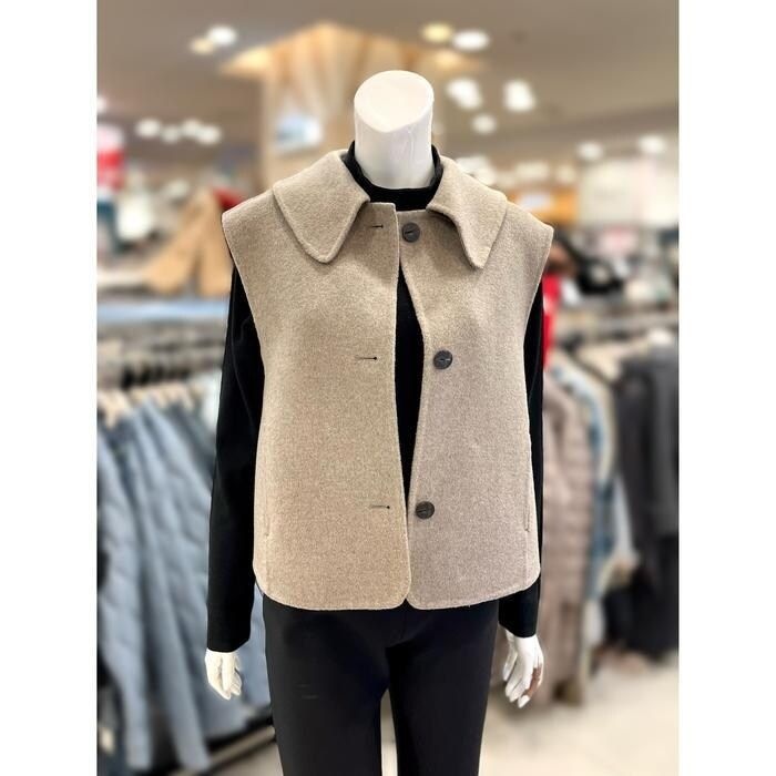 고세 44304135-소 이브존01카라넥핸드메이드울혼방베스트TI4VA01GY_이미지