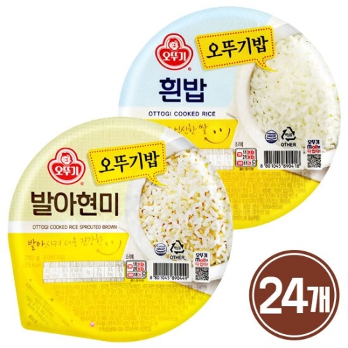 오뚜기 오뚜기밥 백미 210g 12개 + 발아현미 210g 12개