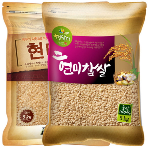현대농산 현미 5kg + 현미찹쌀 5kg (1개)