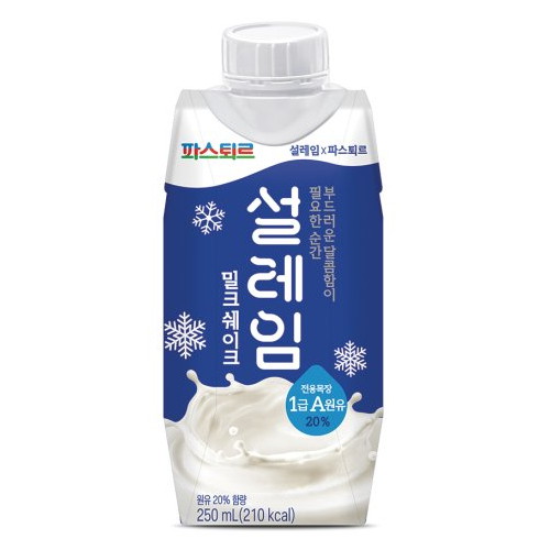 롯데푸드 파스퇴르 설레임 밀크쉐이크 250ml (1개)