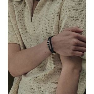 세인트스코트 LONDON STJ-SB2036 로건 링 두 줄 가죽 팔찌 270010Moony