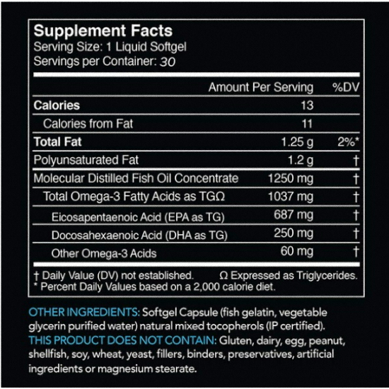 스포츠리서치 오메가3 피쉬 오일 1250mg 90캡슐 (3개)_이미지