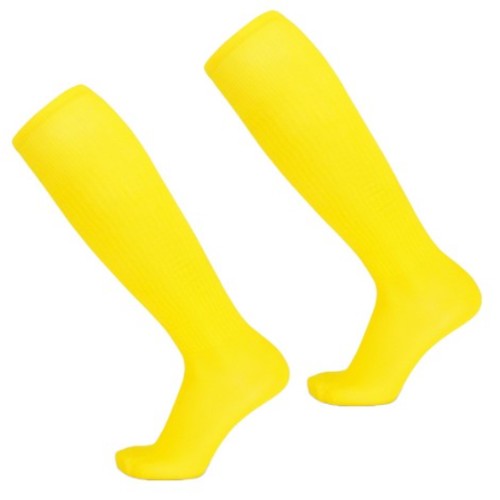 SNF 심플 단색 컬러 두꺼운 축구양말 2족 (옐로우)_이미지