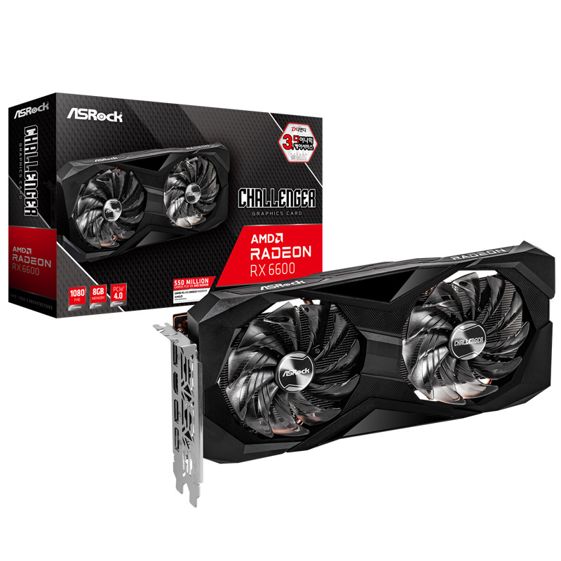 ASRock 라데온 RX 6600 CHALLENGER D D6 8GB 디앤디컴