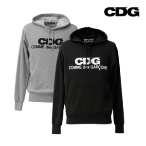  꼼데가르송 CDG 후드 스웨트셔츠 블랙 그레이 SZ-T001-051-1
