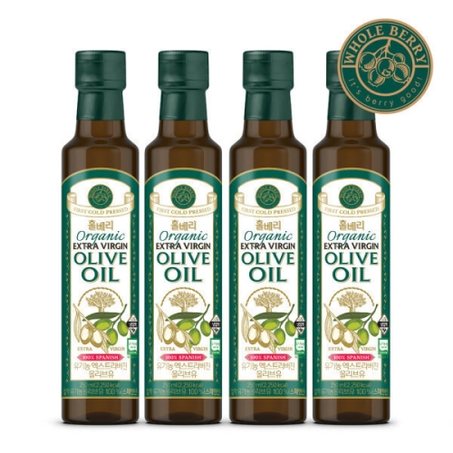 홀베리 유기농 엑스트라버진 올리브유 250ml (4개)_이미지