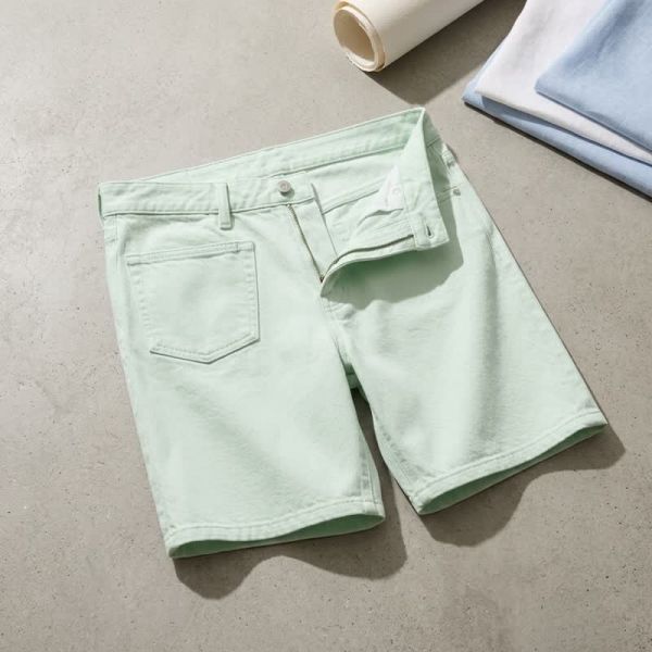 데님 쇼트바지 팬츠 여성 반바지 숏바지 라이트그린 No1814242 LIGHT GREEN 24 24 LIGHT GREEN