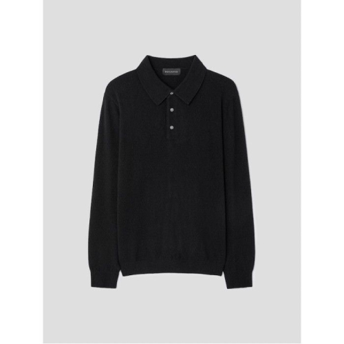 삼성물산 로가디스 남성 울 캐시미어 혼방 레귤러 핏 칼라넥 스웨터 블랙_RY5951PL25_이미지