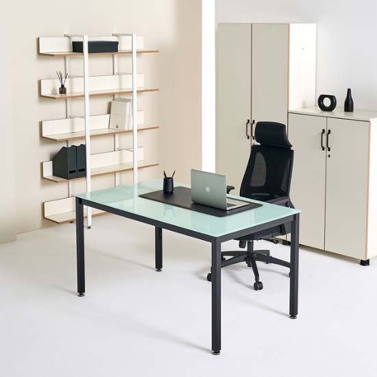 TS-04 강화유리 철제 책상