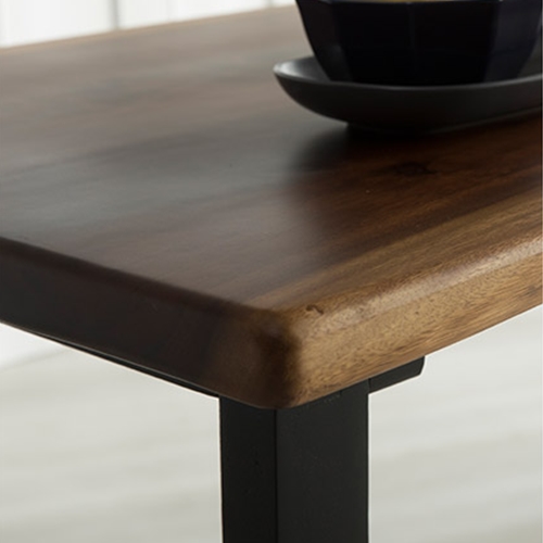 장인가구 에픽 로즈우드 우드슬랩 식탁 1600 (의자3개+벤치1개)_이미지