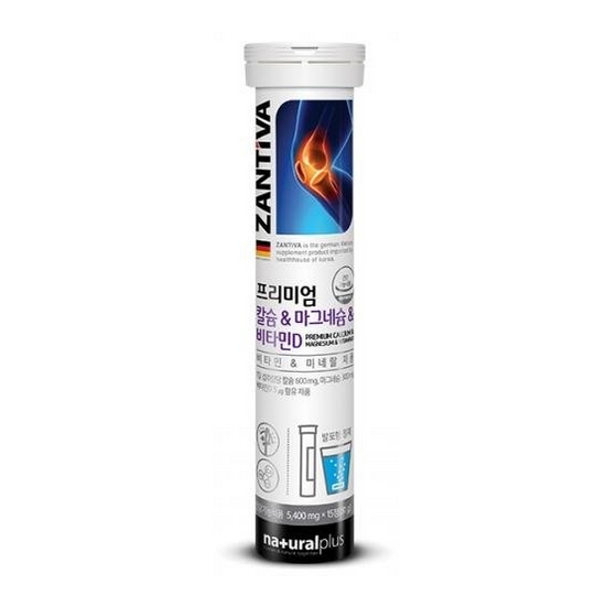 내츄럴플러스 잔티바 프리미엄 칼슘 마그네슘 비타민D 5400mg 15정 (1개)_이미지