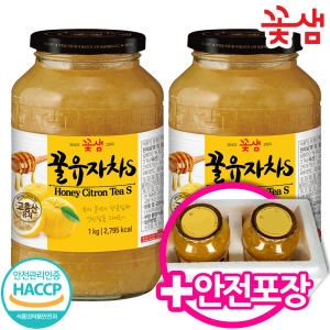 꽃샘식품 꽃샘 꿀유자차 1kg 꿀대추차 1kg 생강차 HACCP 안전포장
