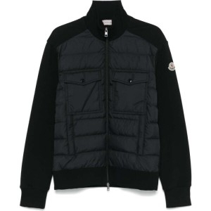 몽클레르 로고 패치 블랙 패딩 가디건 J2091 8G00033 89AHS 999_이미지