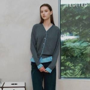 에디티드 TV상품런칭가69000원2 인하 캐시미어울 배색 가디건 978367