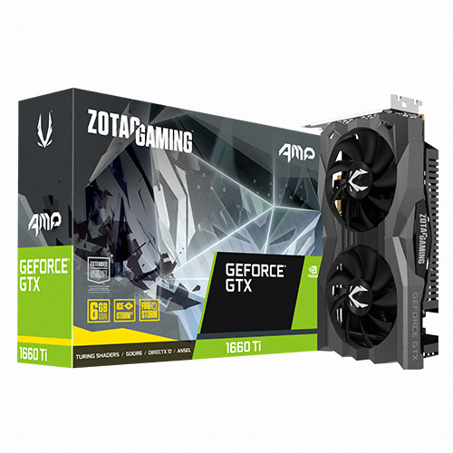 ZOTAC GAMING 지포스 GTX 1660 Ti AMP D6 6GB 백플레이트