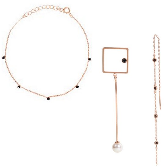 겟미블링 귀걸이 팔찌 세트 E359+B092_이미지