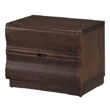 가구침대아울렛 수공예 천연무늬목 협탁 월넛 GS767-3(2단)