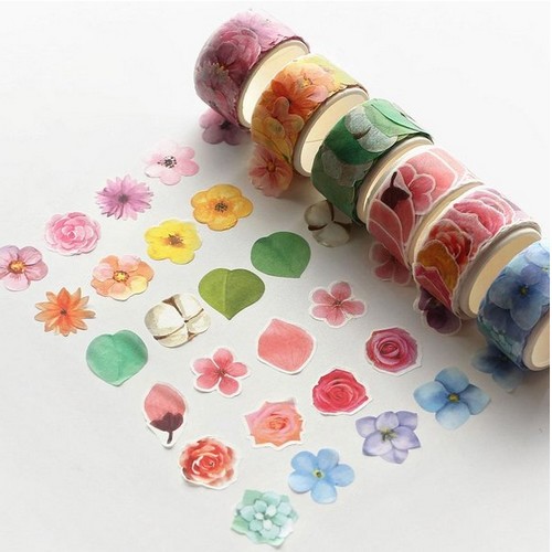 핑크풋 2000떼어쓰는마스킹테이프(꽃)