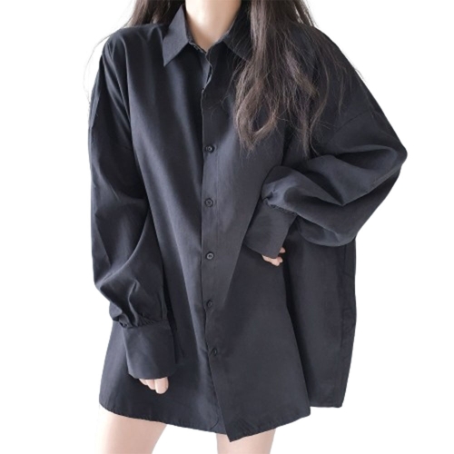 레이디스룸 퍼프소매 여성 오버핏 셔츠 남방 아이보리_이미지