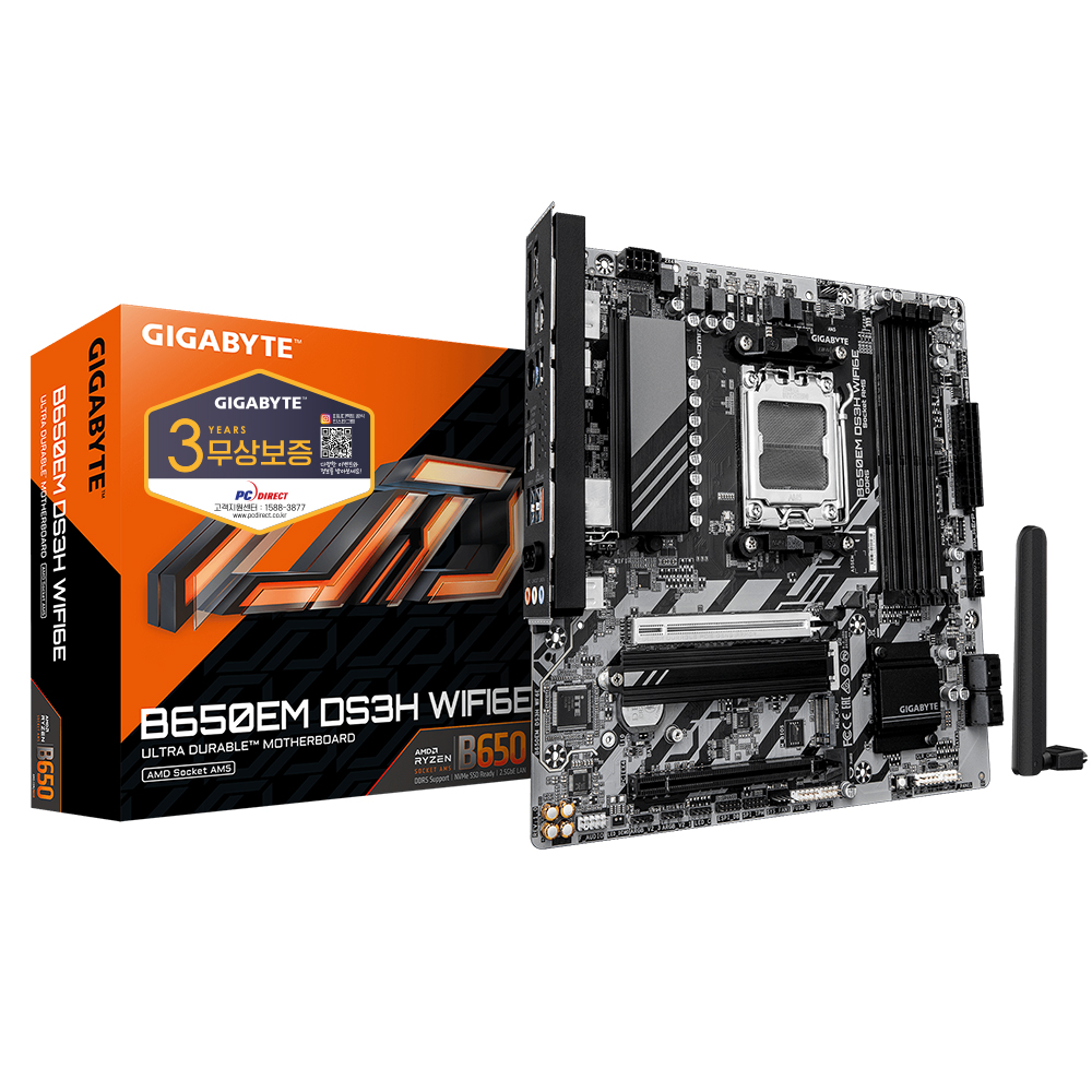 GIGABYTE B650EM DS3H WIFI6E 피씨디렉트이미지입니다. 누르면 해당 게시물로 새창이동합니다.